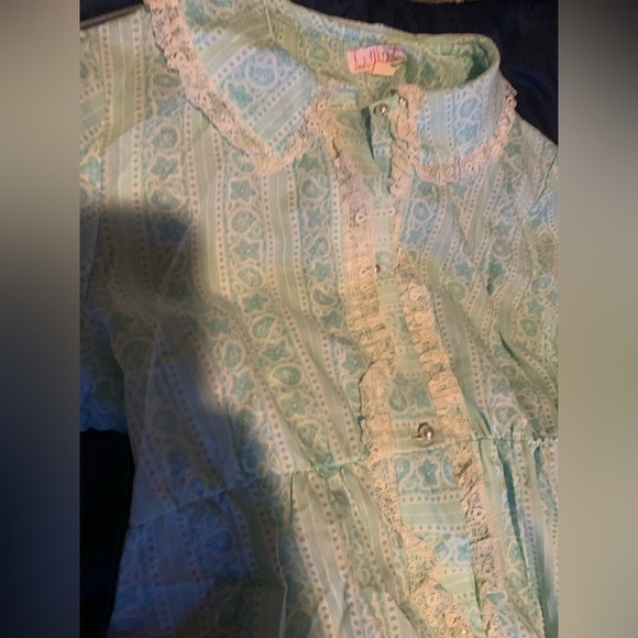 Blue Bishop Sleeve Peter Pan Collar Robe - Picture 12 of 15